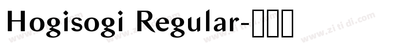 Hogisogi Regular字体转换